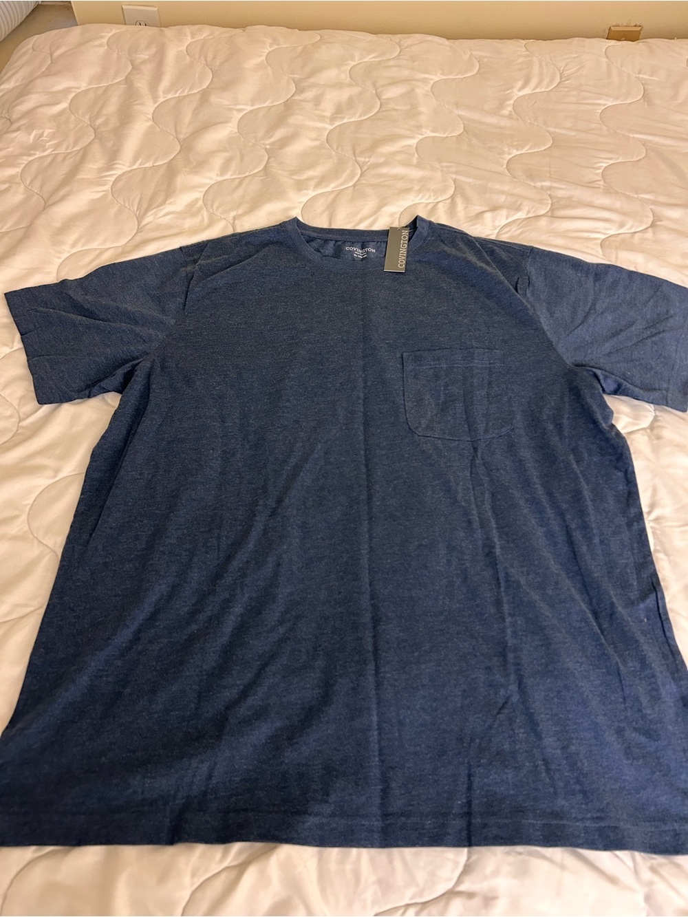 Covington Navy Blue Short Sleeve Crewneck Pocket Tee